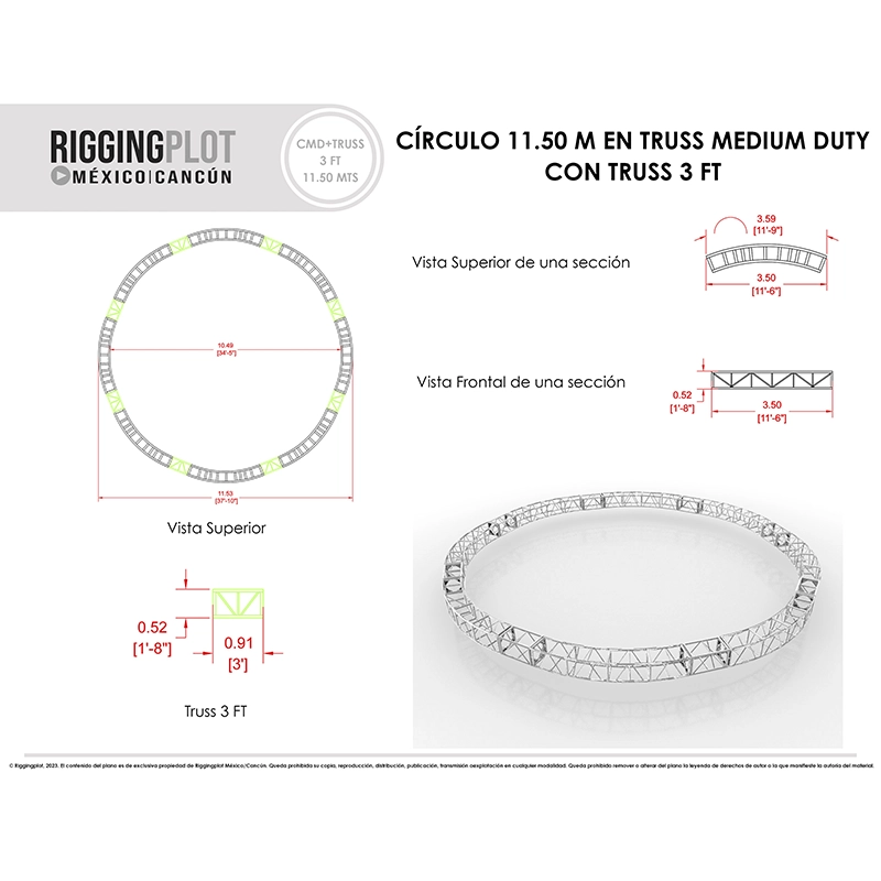 CMD+TRUSS3FT*11.50MTS