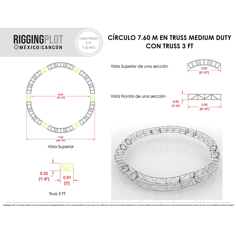 CMD+TRUSS3FT*7.60MTS