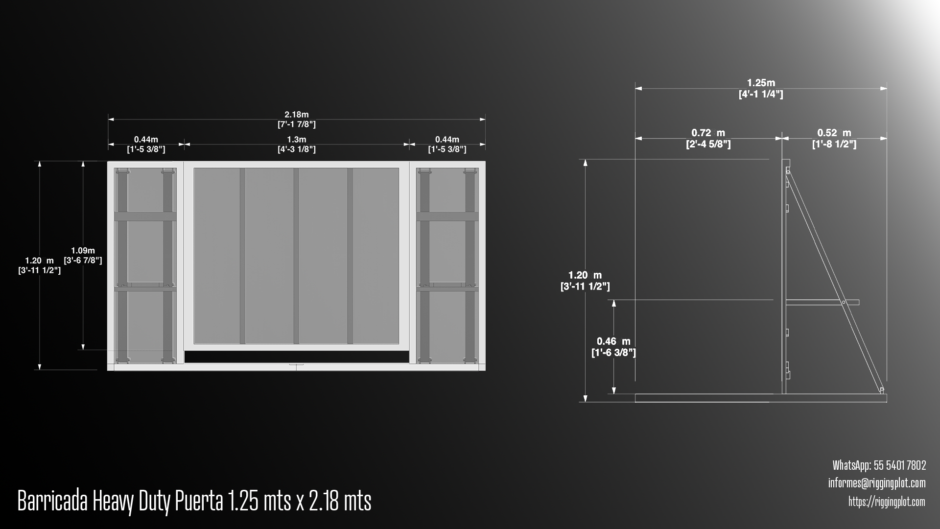 BARRICADA DE ACCESO PARA EVENTOS FABRICADA EN ALUMINIO, RESISTENTE Y SEGURA, CON PLATAFORMA ANTIDERRAPANTE Y DISEÑO MODULAR PARA CONTROL DE PÚBLICO.
