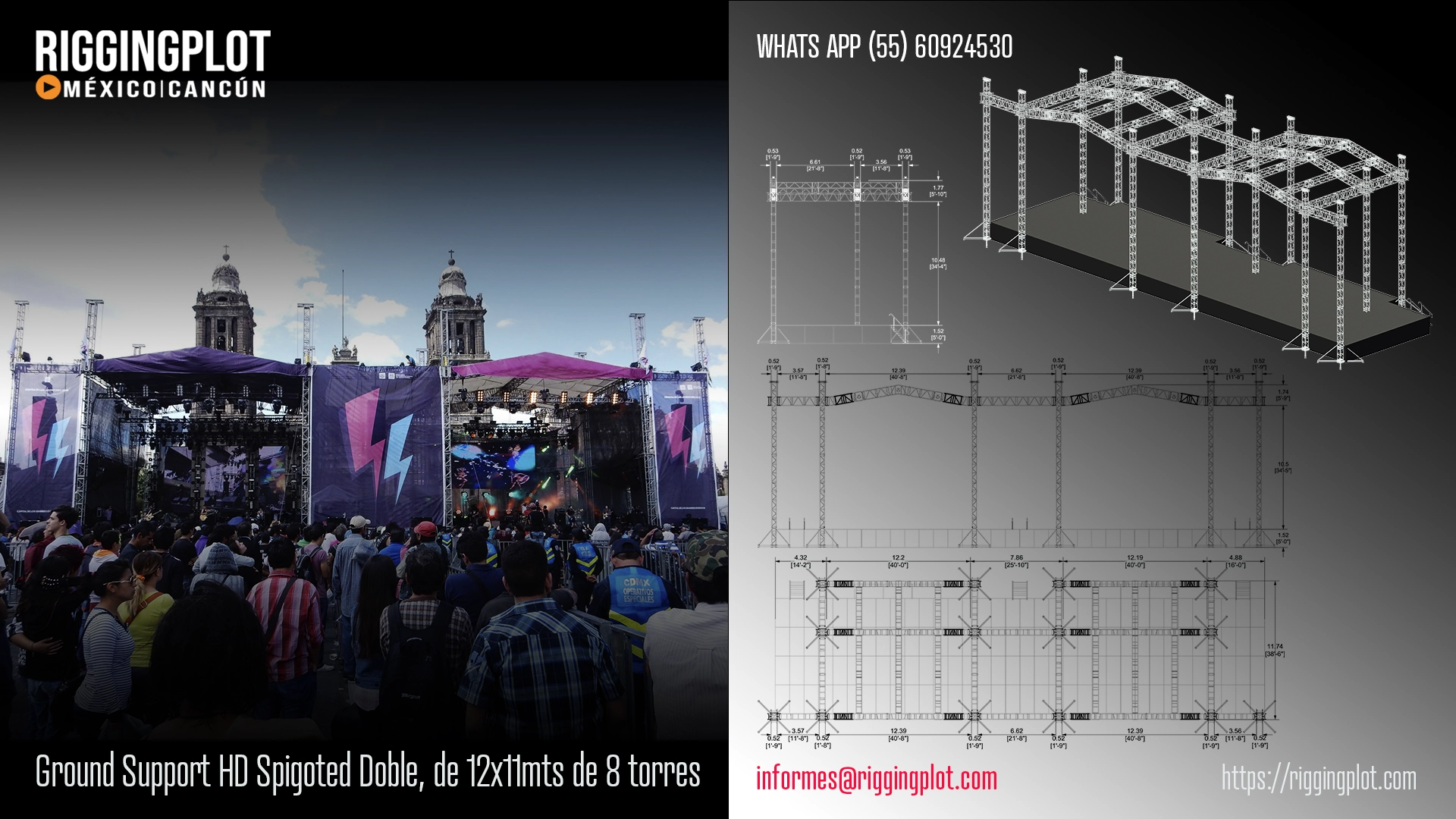 FICHA TÉCNICA GROUND SUPPORT HD SPIGOTED 12X11MTS 8 TORRES DOBLE MÉXICO