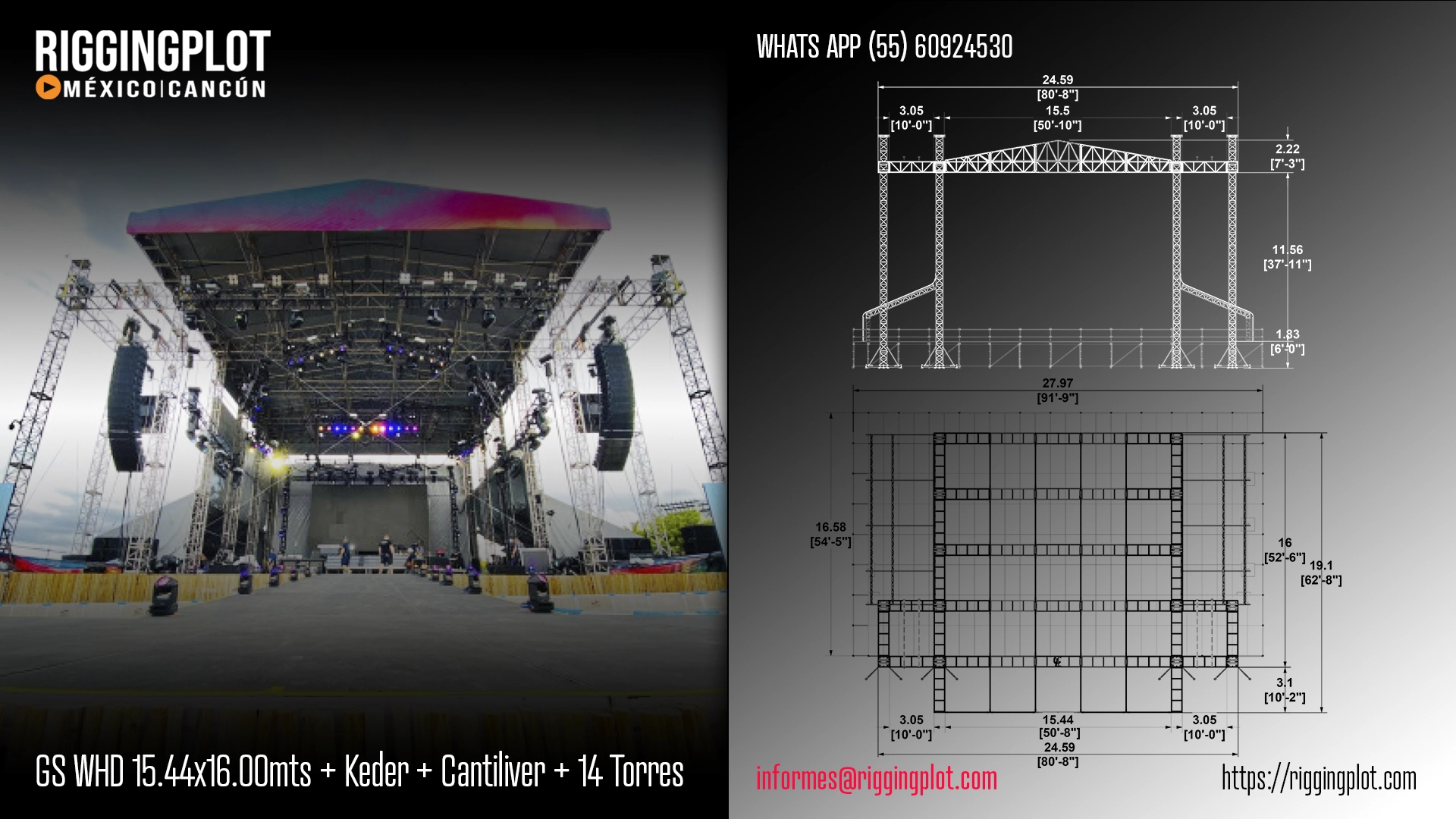 ficha tecnica ground support whd de 15.44x16.00mts con keder y cantiliver de 14 torres mexico