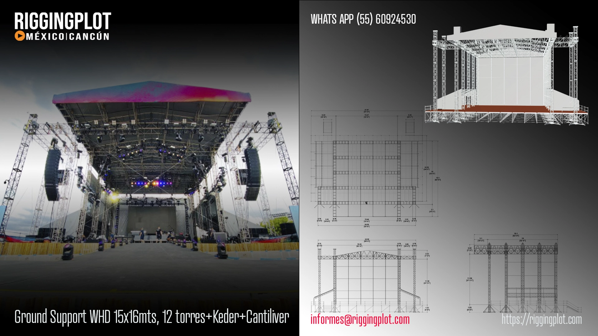 ficha técnica ground support whd 15x16mts riggingplot méxico