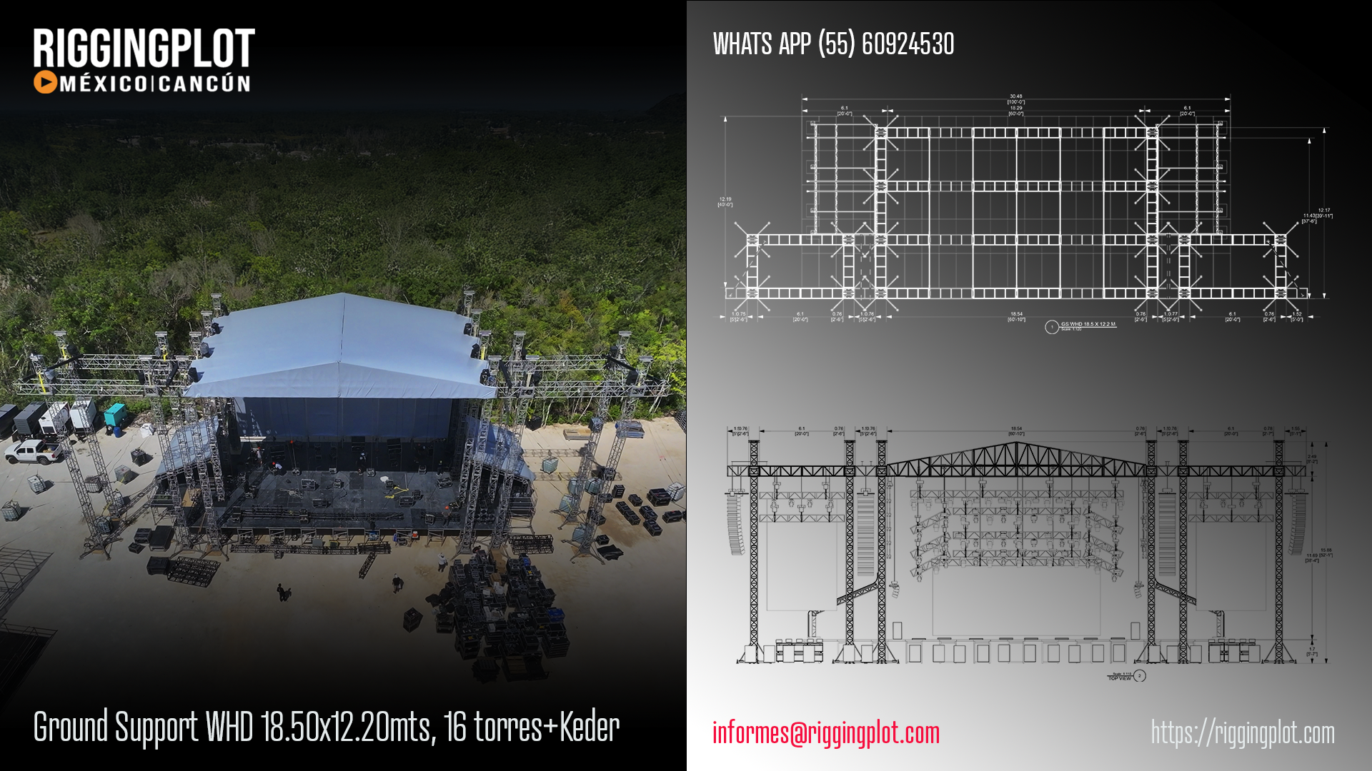ficha técnica ground support whd 15x16mts riggingplot méxico