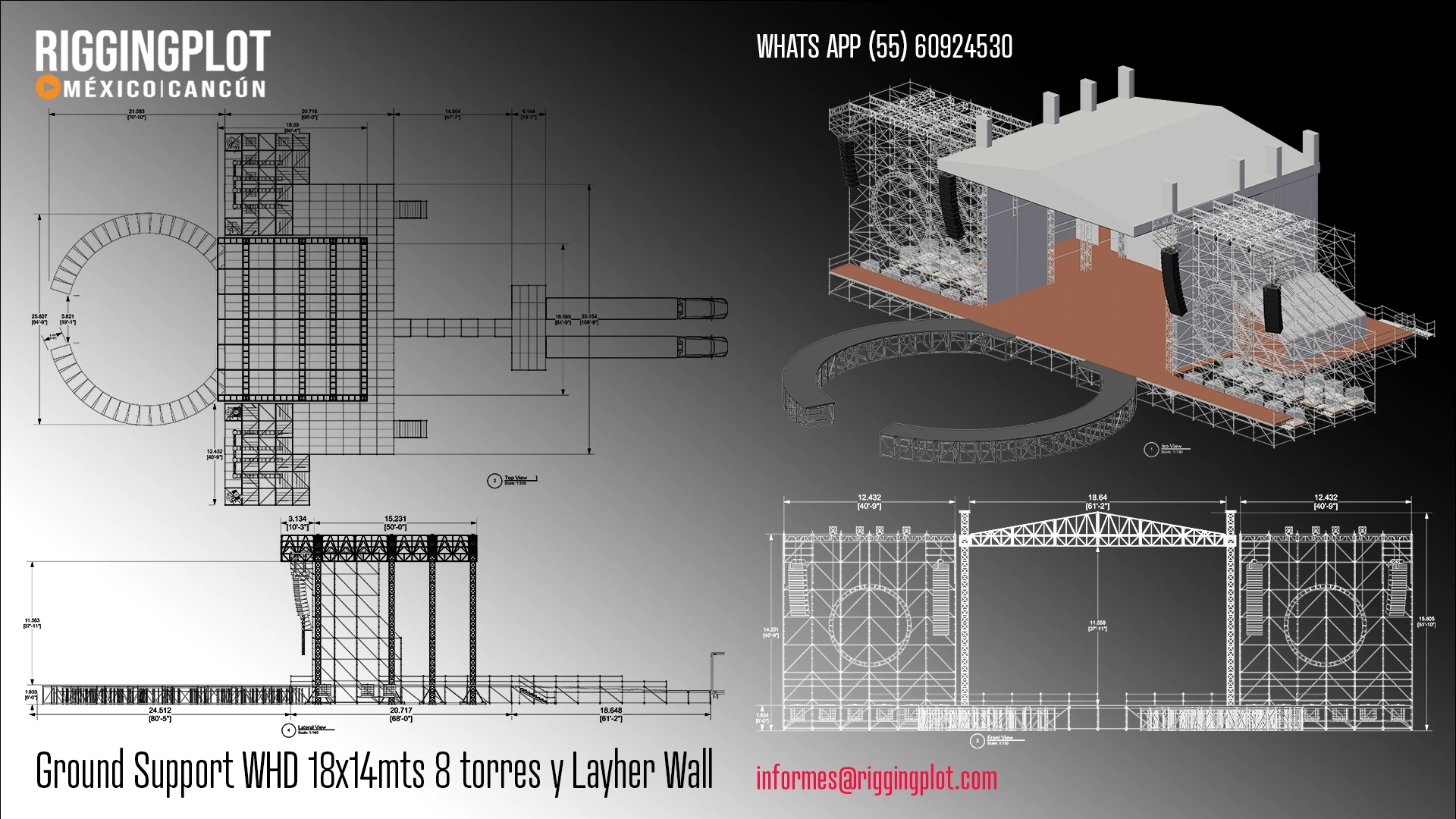 ficha técnica ground support whd 16x14mts riggingplot méxico