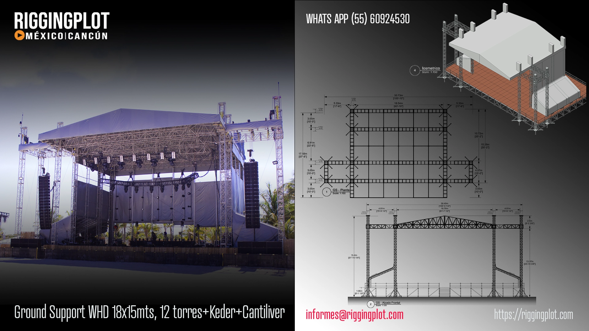 ficha técnica ground support whd 15x16mts riggingplot méxico