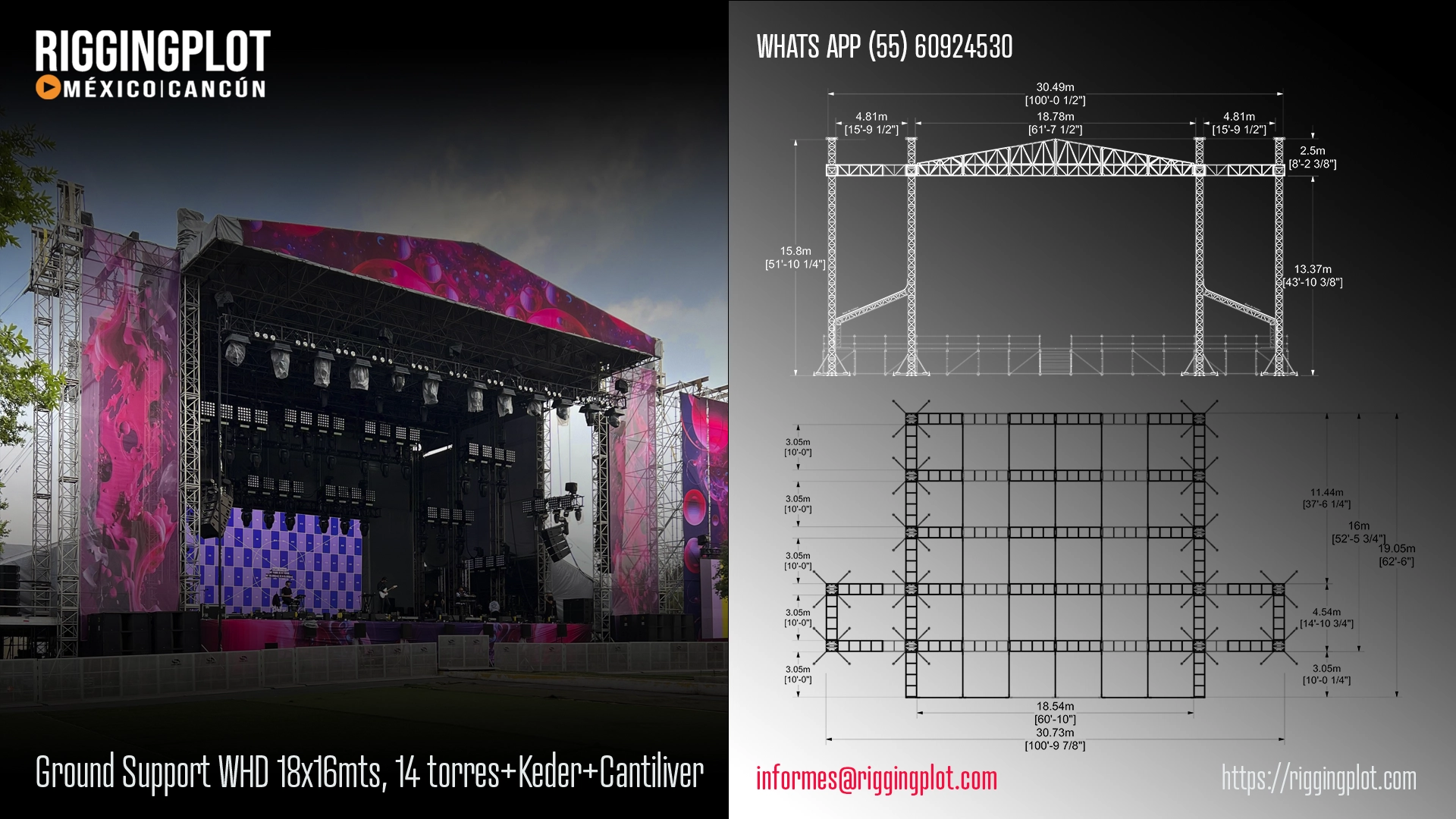 ficha técnica ground support whd 15x16mts riggingplot méxico