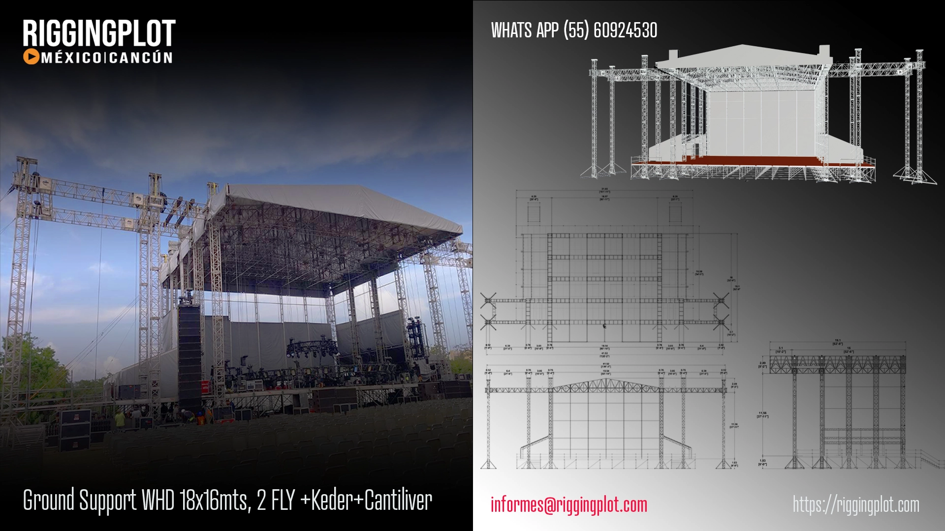 ficha técnica ground support whd 18x16mts riggingplot méxico