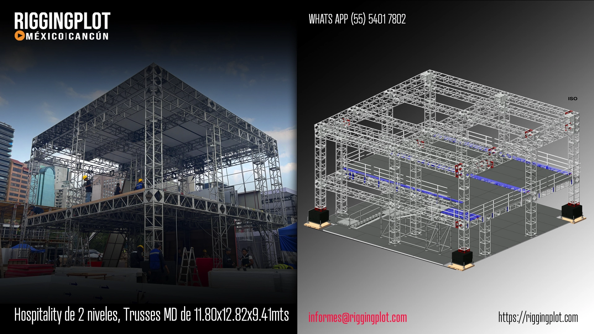 FICHA TÉCNICA HOSPITALITY MD DE 2 NIVELES 11.80X12.82MTS MÉXICO