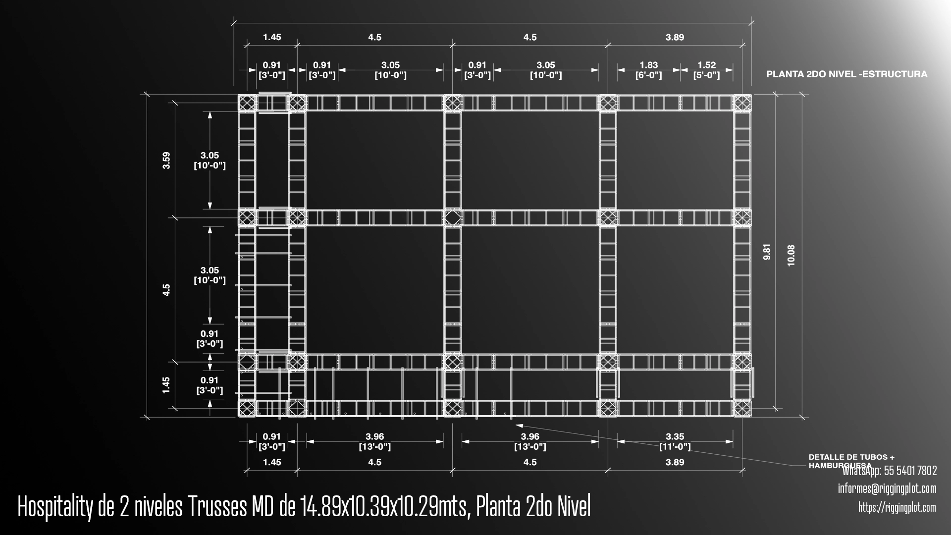 FICHA TÉCNICA HS-N2-14.89*10.39MTS MÉXICO PLANTA DE SEGUNDO NIVEL