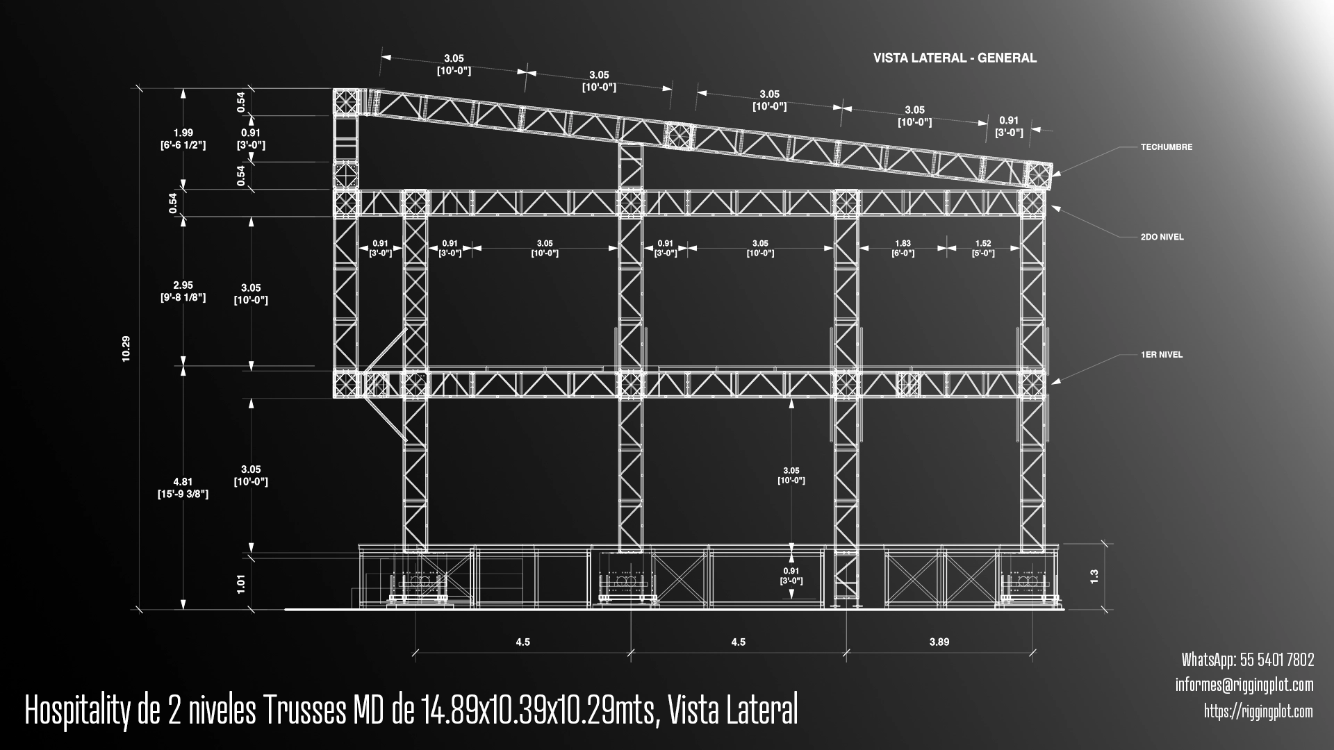 FICHA TÉCNICA HS-N2-14.89*10.39MTS MÉXICO VISTA LATERAL