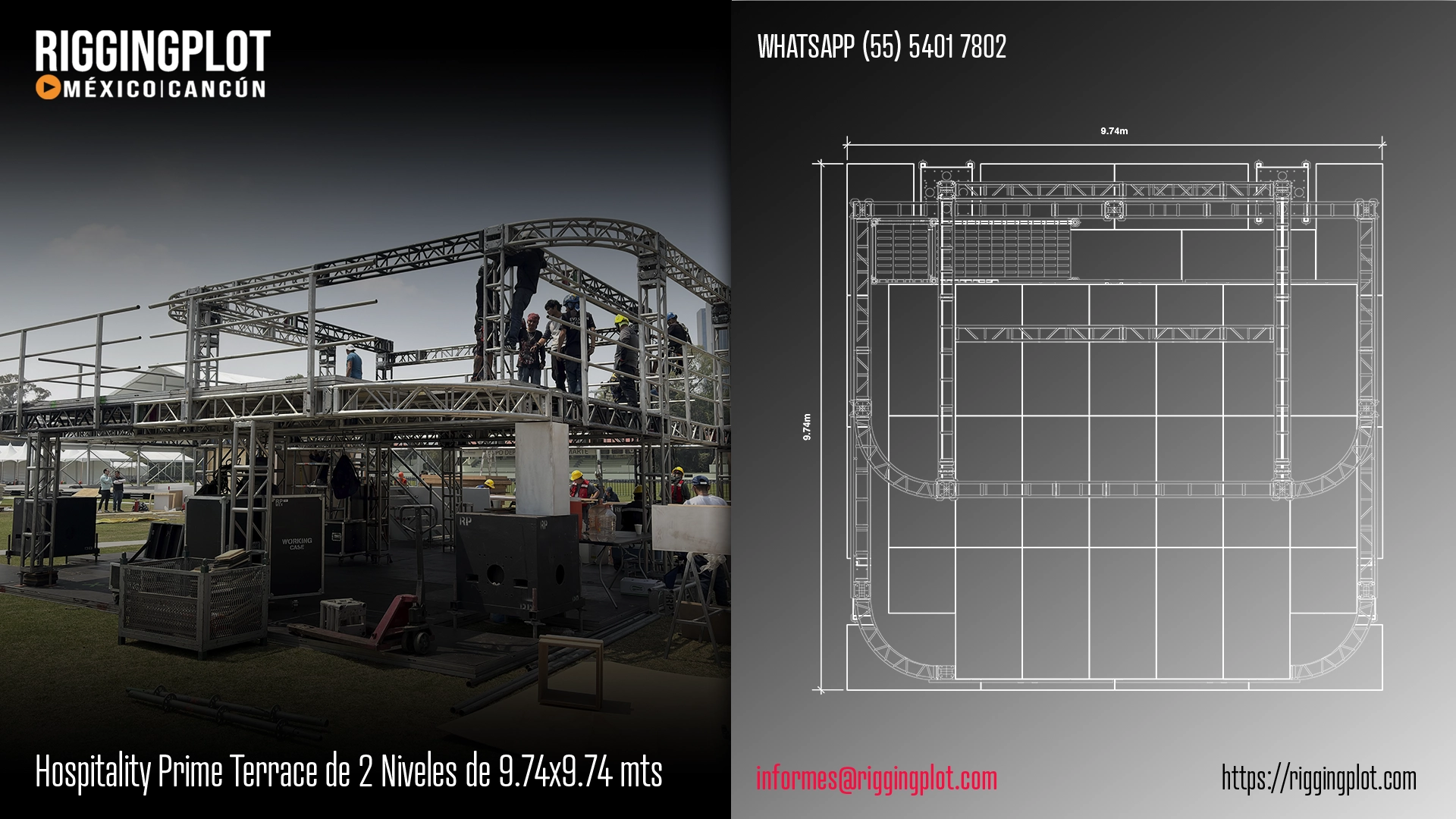 FICHA TÉCNICA HOSPITALITY MK DE 2 NIVELES 9.47X9.47MTS MÉXICO