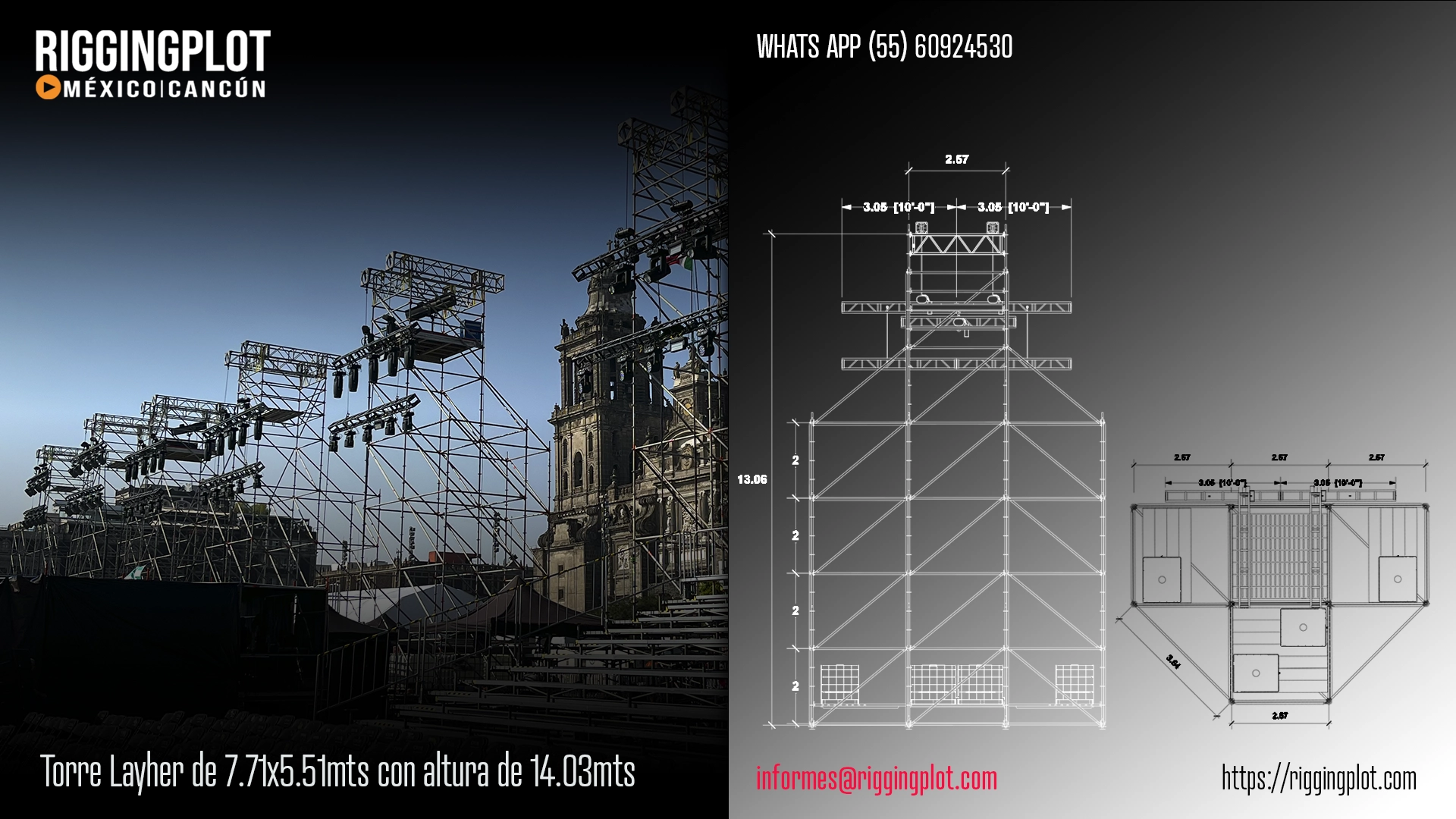 ficha tecnica layher torre de 7.71x5.51x14.03mts mexico