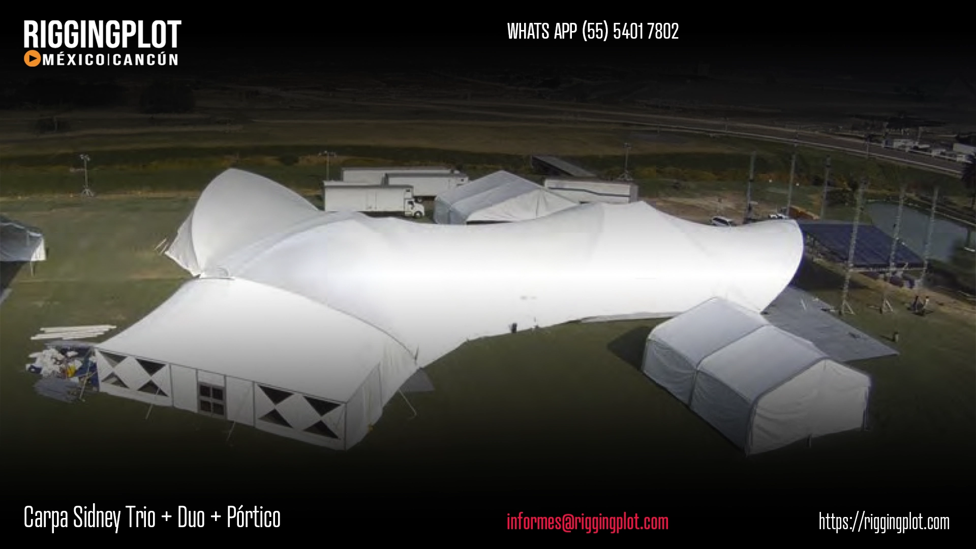 ficha tecnica de carpa sidney trio + duo + pórtico en mexico