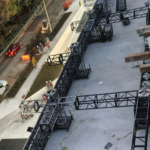 INSTALACIÓN DE SOPORTES Y CONTRAPESOS PARA CANTILEVER EN MONTAJE