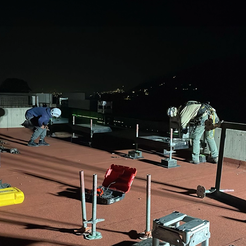 AJUSTE DE CONTRAPESOS Y ESTRUCTURA PRINCIPAL PARA MECANISMO DE TELÓN