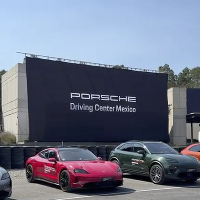 ENSAMBLE TÉCNICO DE ESTRUCTURA Y CONTRAPESOS PARA DEVELACIÓN DEL NUEVO EDIFICIO PORSCHE