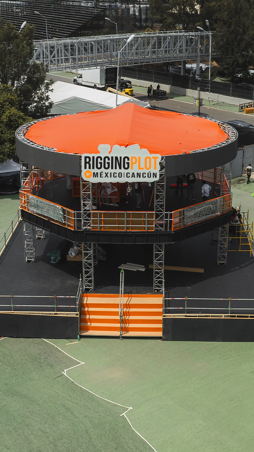 DISEÑO DE LONA A LA MEDIDA PARA VENTA EN COLOR NARANJA