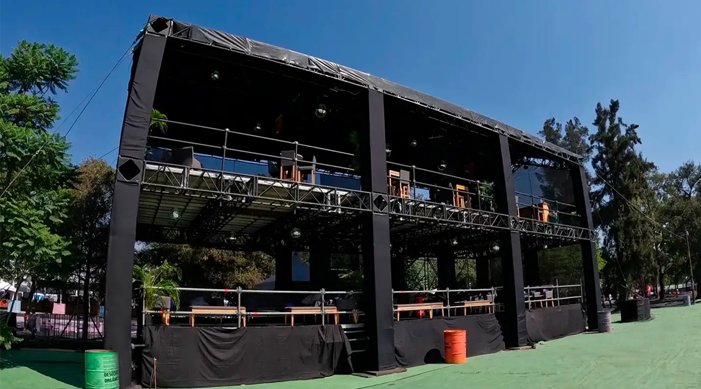 escenario STEREOBLOOM edc 2023 riggingplot mexico