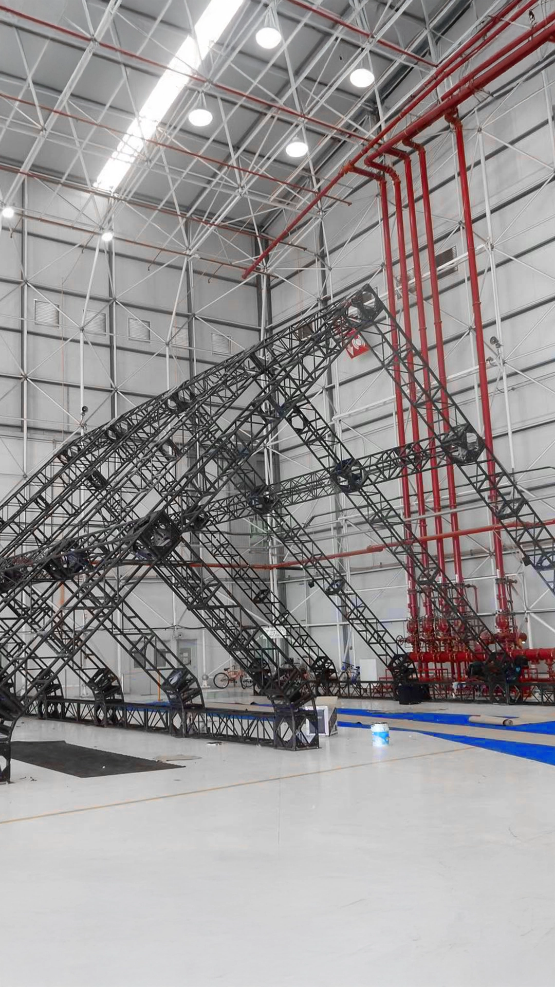 estructura en trusses md tunel hangares aeromexico mexico